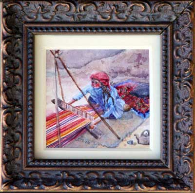 Kirgiz Loom – 2” x 2” - Chinese Turkestan